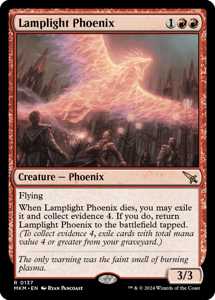 (英)【Foil】ランプ光のフェニックス / Lamplight Phoenix【MKM】 No.137