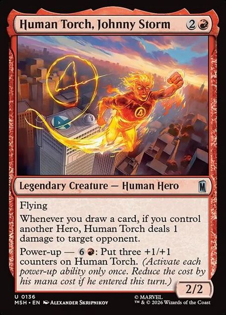 (英)【Foil】ヒューマン・トーチ、ジョニー・ストーム / Human Torch, Johnny Storm【MSH】 No.136