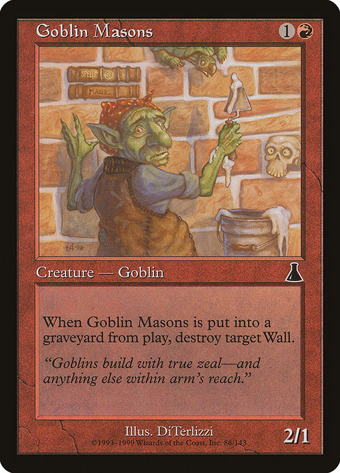 (英)【Foil】ゴブリンの石工 / Goblin Masons【UDS】 No.086