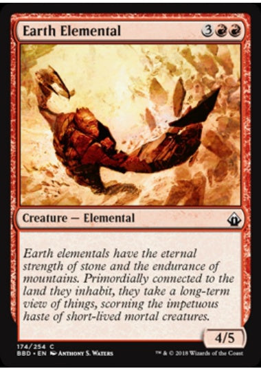 (英)【Foil】大地の精霊 / Earth Elemental【BBD】 No.174