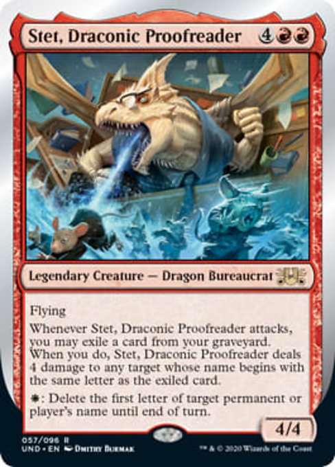 (英)Stet, Draconic Proofreader 【UND】 No.057
