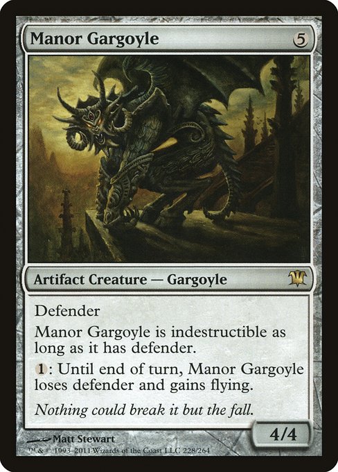 (英)【Foil】荘園のガーゴイル / Manor Gargoyle【ISD】 No.228