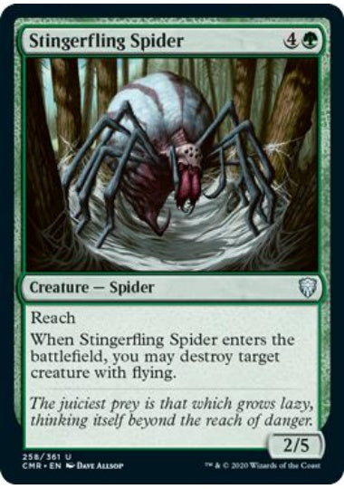 (英)【Foil】棘投げの蜘蛛 / Stingerfling Spider【CMR】 No.258