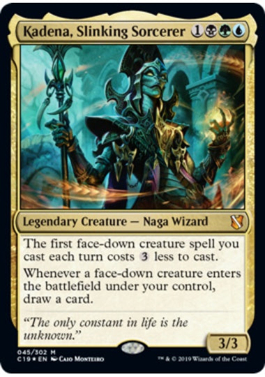 (英)【Foil】滑り寄る魔術師、カディーナ / Kadena, Slinking Sorcerer【C19】 No.045