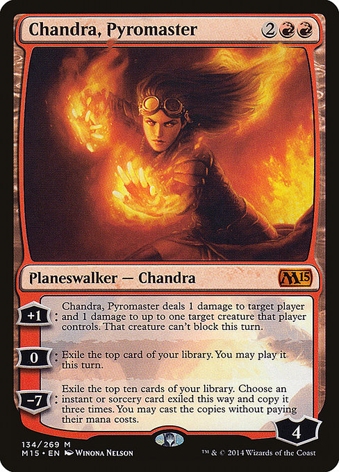 (英)【Foil】紅蓮の達人チャンドラ / Chandra, Pyromaster【M15】 No.134