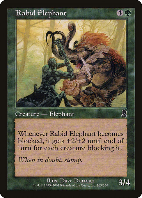 (英)【Foil】凶暴象 / Rabid Elephant【ODY】 No.263
