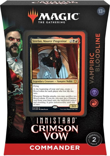 (英)イニストラード：真紅の契り 統率者デッキ「吸血鬼の血統」 / Innistrad: Crimson Vow Commander Deck "Vampiric Bloodline"【BOX】 ※発送方法は「ゆうパック」を選択してください。