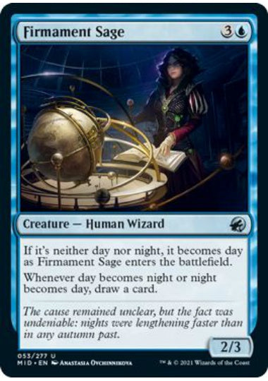(英)【Foil】天空の賢者 / Firmament Sage【MID】 No.053