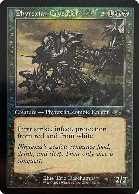 (英)【Foil】ファイレクシアの十字軍 / Phyrexian Crusader【SLD】旧枠 No.847