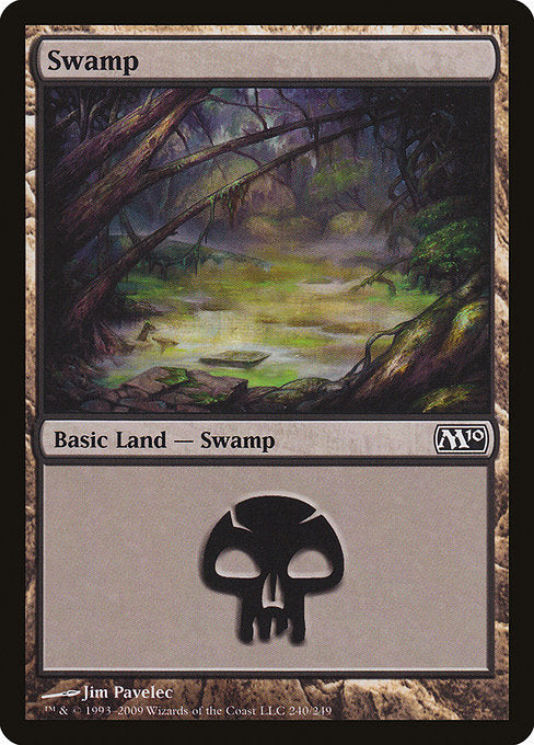 (英)【Foil】沼 / Swamp【M10】 No.240