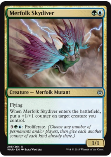 (英)【Foil】マーフォークのスカイダイバー / Merfolk Skydiver【WAR】 No.205