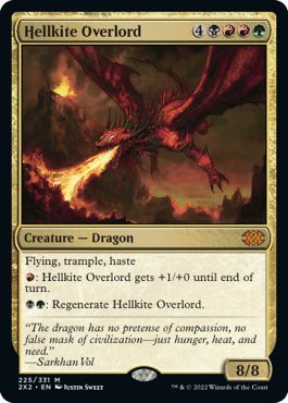 (英)【Foil】ヘルカイトの首領 / Hellkite Overlord【2X2】 No.225