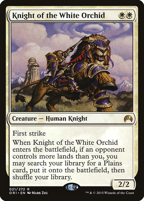 (英)【Foil】白蘭の騎士 / Knight of the White Orchid【ORI】 No.021