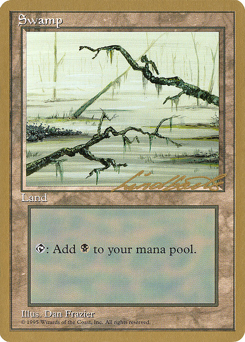 (英)沼 / Swamp【PTC】 (Two Branches) ProTour NewYork Decks 1996 Leon Linback 金枠 No.291