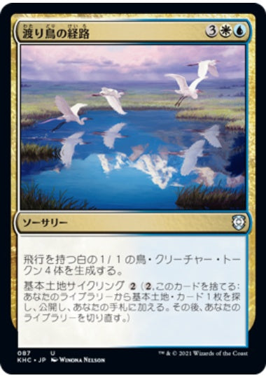 (日)渡り鳥の経路 / Migratory Route【KHC】 No.087