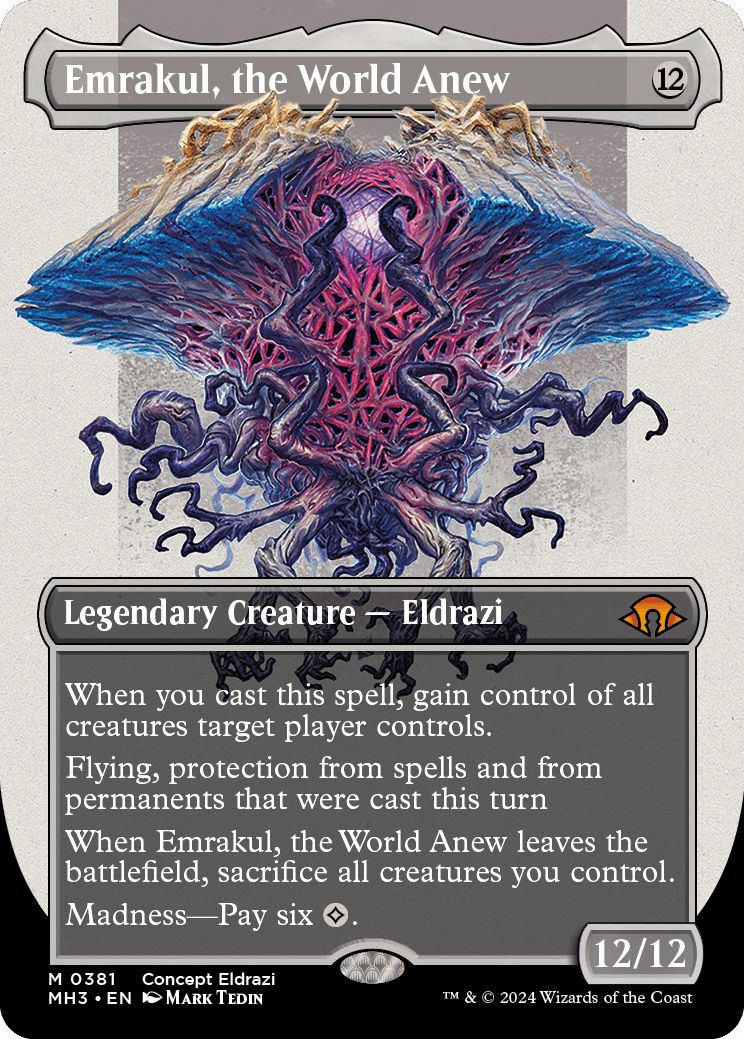 (英)再誕世界、エムラクール / Emrakul, the World Anew ★ボーダーレス★(コンセプトアート版) 【MH3】 No.381