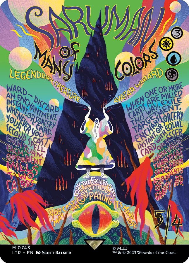 (英)【Foil】多彩なるサルマン / Saruman of Many Colors ★ボーダーレス★(ポスター) 【LTR】 No.743