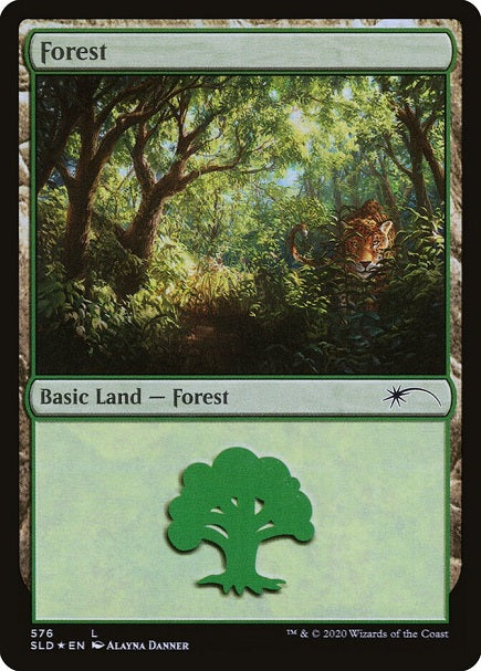 (英)【Foil】森 / Forest【SLD】 No.576