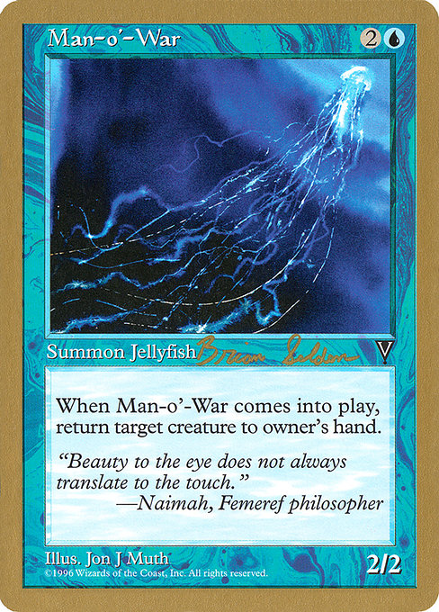 (英)大クラゲ / Man-o'-War【WC98】 World Championship Decks 1998 Brian Selden 金枠 No.030