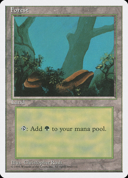 (英)森 / Forest【4ED】 (Green Rocks) No.378