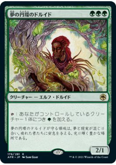 (日)【Foil】夢の円環のドルイド / Circle of Dreams Druid【AFR】 No.176