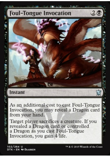(英)【Foil】忌呪の発動 / Foul-Tongue Invocation【DTK】 No.102
