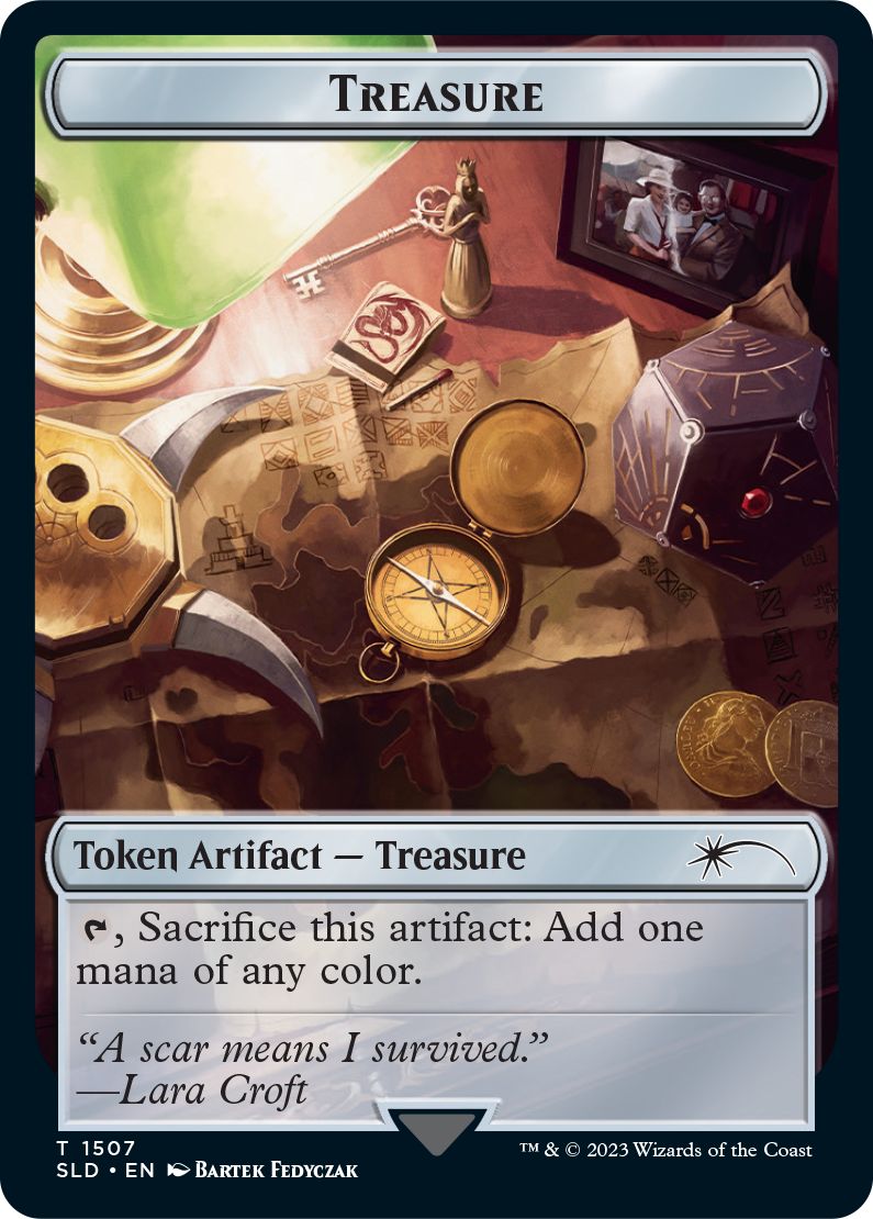 (英)【Foil】宝物トークン / Treasure Token【SLD】Secret Lair x Tomb Raider No.1507