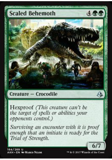 (英)【Foil】鱗ビヒモス / Scaled Behemoth【AKH】 No.184