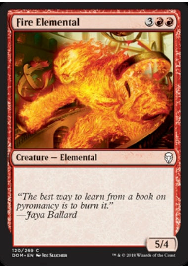 (英)【Foil】炎の精霊 / Fire Elemental【DOM】 No.120