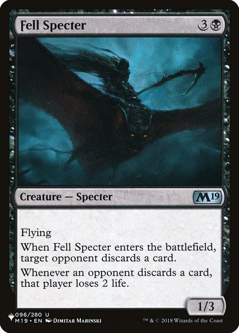 (英)不吉な死霊 / Fell Specter【M19】 PWシンボル付き再販 No.096