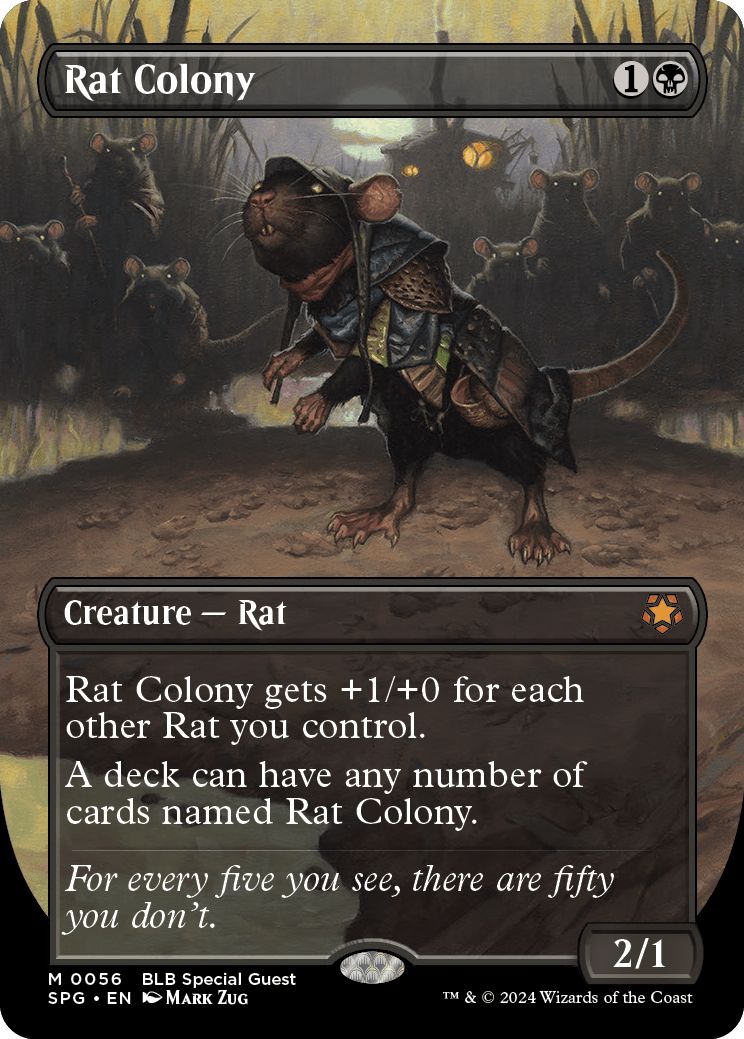 (英)【Foil】ネズミの群棲 / Rat Colony ★ボーダーレス★(スペシャルゲスト) 【SPG】 No.056