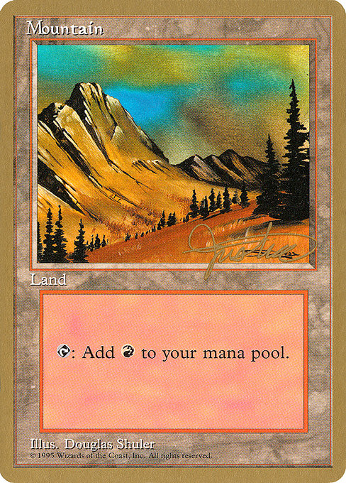 (英)山 / Mountain【PTC】 (RedMt) ProTour NewYork Decks 1996 Mark Justice 金枠 No.299