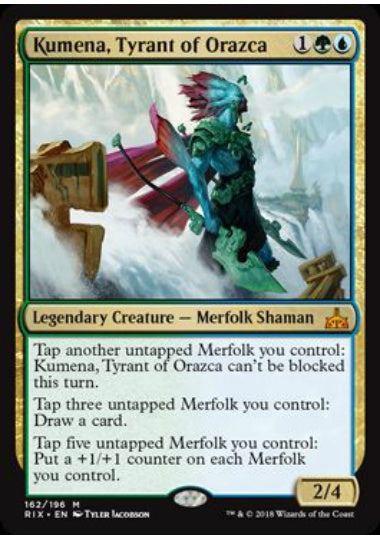 (英)【Foil】オラーズカの暴君、クメーナ / Kumena, Tyrant of Orazca【RIX】 No.162