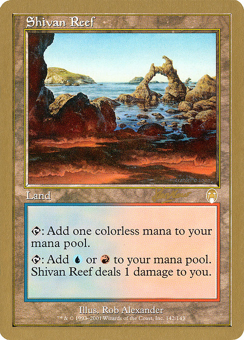 (英)シヴの浅瀬 / Shivan Reef【WC02】 World Championship Decks 2002 Sim Han How 金枠 No.085
