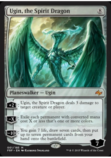 (英)【Foil】精霊龍、ウギン / Ugin, the Spirit Dragon【FRF】 No.001