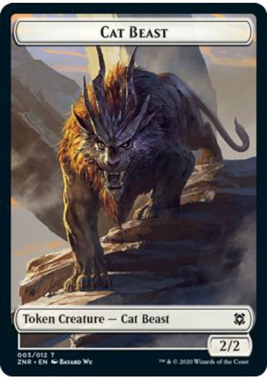 (英)猫・ビーストトークン / Cat Beast Token【ZNR-TOKEN】 No.003
