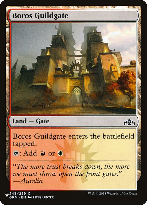 (英)ボロスのギルド門 / Boros Guildgate【GRN】 PWシンボル付き再販 No.243