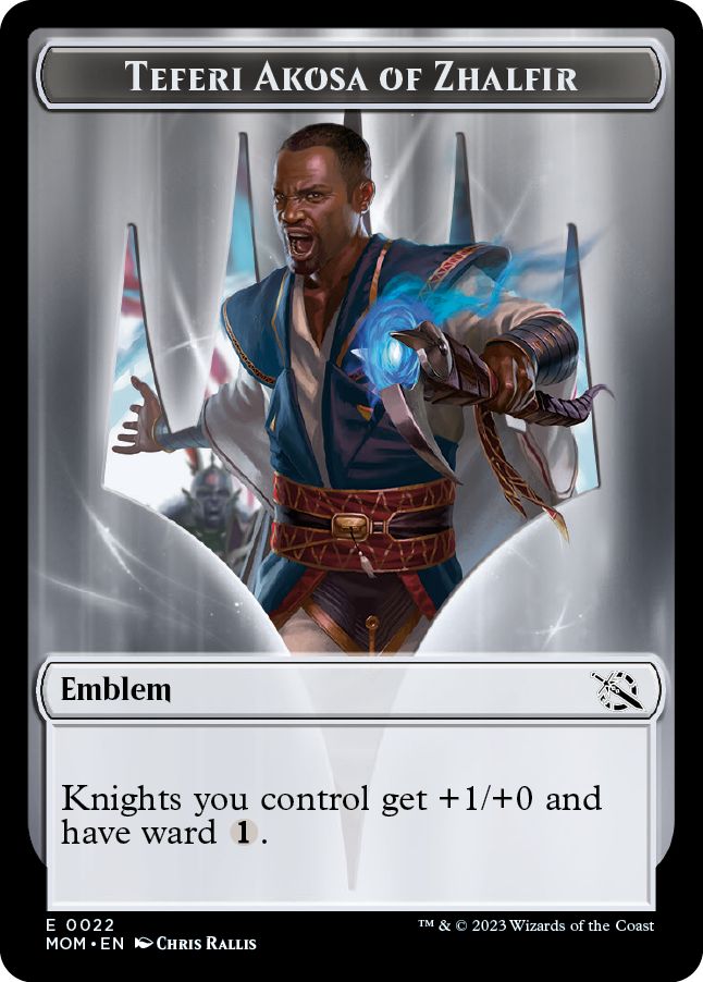 (英)紋章 - ザルファーのテフェリー・アコサ / Emblem - Teferi Akosa of Zhalfir【MOM-TOKEN】 No.022