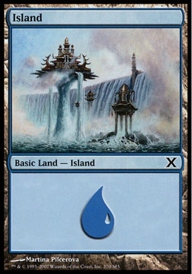 (英)【Foil】島 / Island【10E】 No.370