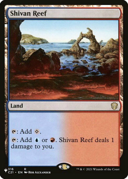 (英)シヴの浅瀬 / Shivan Reef【SLD-C21】 Heads I Win, Tails You Lose No.068