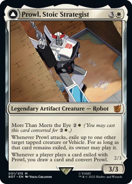 (英)【Foil】冷静な戦略家、プロール / Prowl, Stoic Strategist - 追跡車、プロール / Prowl, Pursuit Vehicle【BOT】 No.001