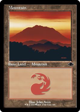 (英)【Foil】山 / Mountain【DMR】旧枠 No.409