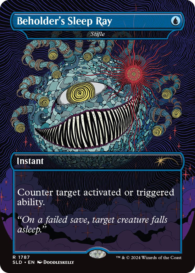 (英)【Foil】Beholder's Sleep Ray[もみ消し / Stifle]【SLD】Death Is in the Eyes of the Beholder I No.1787