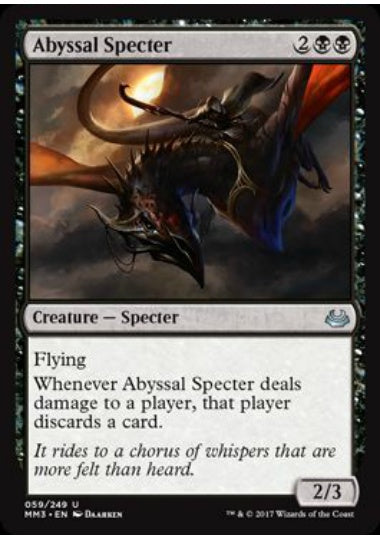 (英)【Foil】深淵の死霊 / Abyssal Specter【MM3】 No.059
