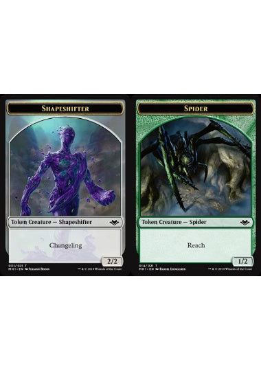 (英)多相の戦士トークン / Shapeshifter Token No.001 - 蜘蛛トークン / Spider Token【MH1-TOKEN】 No.014