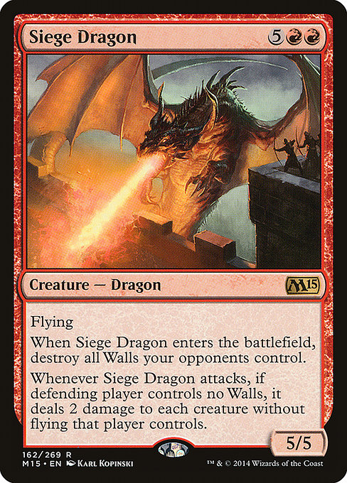 (英)【Foil】包囲ドラゴン / Siege Dragon【M15】 No.162