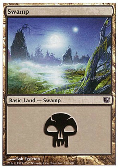 (英)【Foil】沼 / Swamp【9ED】 No.339