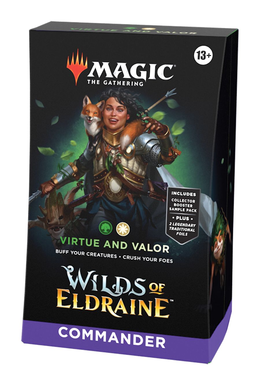 (英)エルドレインの森 統率者デッキ「美徳と武勇」 / Wilds of Eldraine Commander Deck "Virtue and Valor"【BOX】 ※発送方法は「ゆうパック」を選択してください。