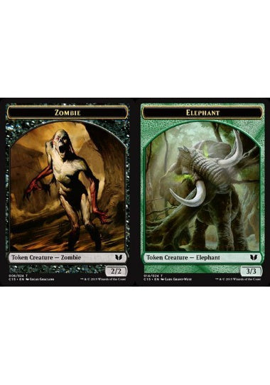 (英)ゾンビトークン / Zombie Token No.008 - 象トークン / Elephant Token【C15-TOKEN】 No.014