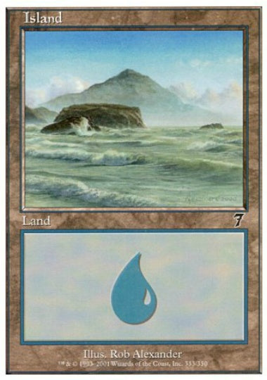 (英)【Foil】島 / Island【7ED】 No.333